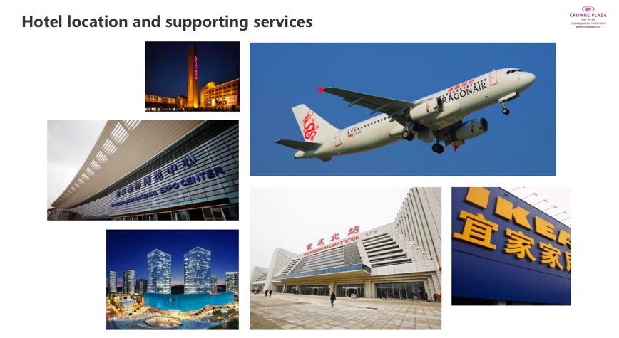Hotel location and supporting services